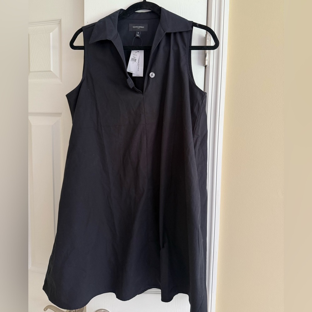 Banana Republic Black poplin dress